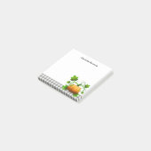 Post-it® Plaid Gris Rustique & Citrouille Thanksgiving Auto (Incliné)