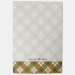 Post-it® Plaid polarisé en or avec la rayure verte