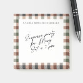 Post-it® Plaid Rustic Earth Tones Small Sticky Notepad 