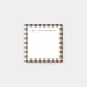 Post-it® Plaid Rustic Earth Tones Small Sticky Notepad  (Devant)