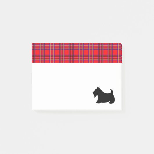 Post-it® Plaid Scottish Terrier Scotty Post It Notes Cadeau (Devant)