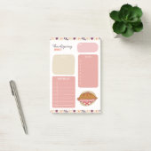 Post-it® Plan de Repas de Thanksgiving (Bureau)