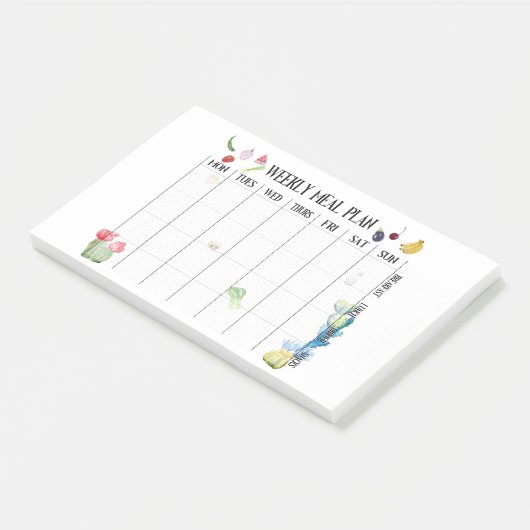 Post-it® Plan de repas hebdomadaire (Incliné)