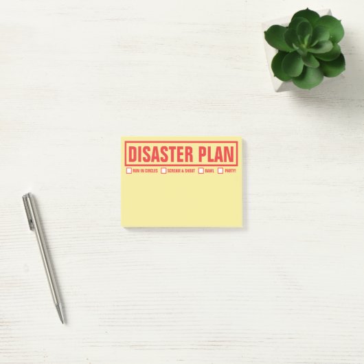 Post-it® Plan" drôle 4" "de catastrophe x3 " (Bureau)