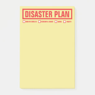 Post-it® Plan" drôle 4" "de catastrophe x6 "