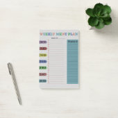 Post-it® Plan hebdomadaire de menu (Bureau)