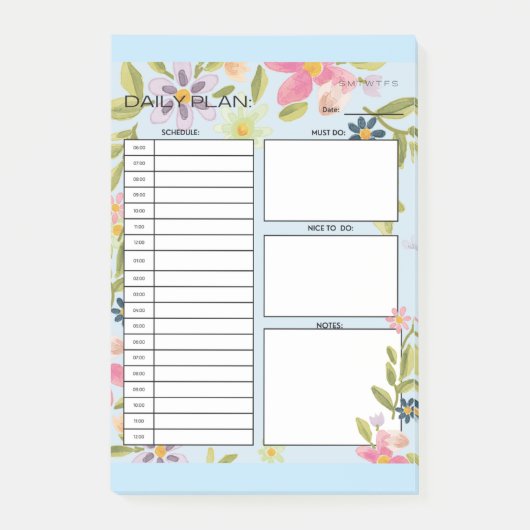 POST-IT® PLAN QUOTIDIEN (Devant)