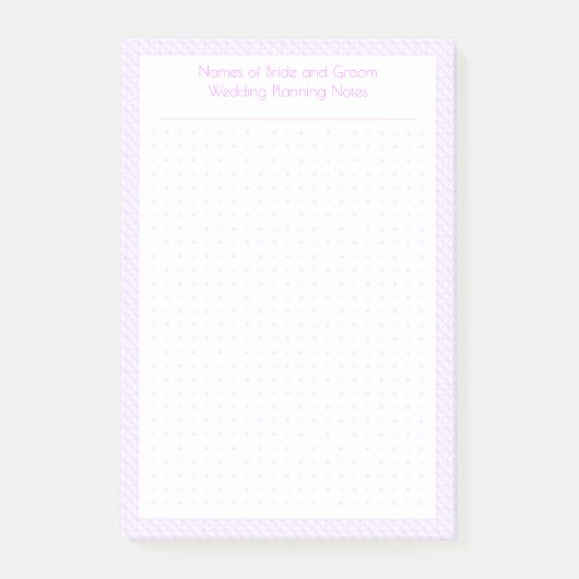 Post-it® Planificateur de mariage personnalisé avec grille  (Devant)