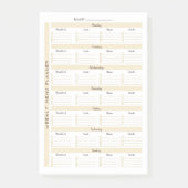 Post-it® Planificateur de menu hebdomadaire (Devant)