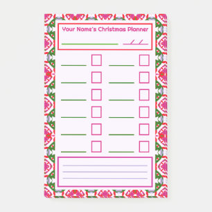 Post-it® Planificateur de Noël Rose Rouge Vert Organisateur
