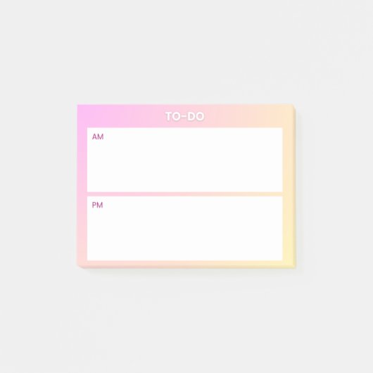 Post-it® Planificateur de notes adhésives AM PM – Concentra (Devant)
