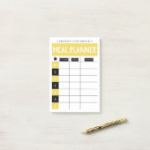 Post-it® Planificateur de repas de famille | Jaune et noir  (Sur un bureau)