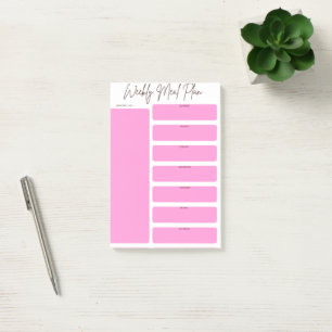 Post-it® planificateur de repas hebdomadaire