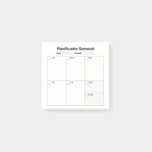 Post-it® Planificateur d'études hebdomadaire (en espagnol)