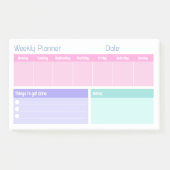 Post-it® Planificateur hebdomadaire coloré (Devant)