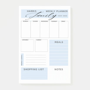 Post-it® Planificateur hebdomadaire de la famille moderne
