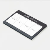Post-it® Planificateur hebdomadaire noir et blanc moderne (Incliné)