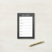 Post-it® Planificateur hebdomadaire Simply Chic | Tableau (Sur un bureau)