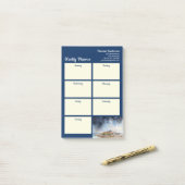 Post-it® Planificateur hebdomadaire St Marys Lighthouse Whi (Sur un bureau)