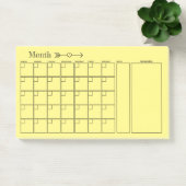Post-it® Planificateur mensuel de calendrier jaune (Bureau)