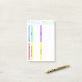 Post-it® Planificateur quotidien coloré (Sur un bureau)