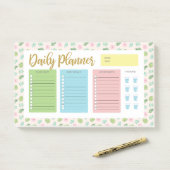 Post-it® Planificateur quotidien floral (Sur un bureau)