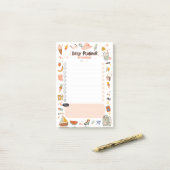 Post-it® Planificateur quotidien illustré de l'été mignon (Sur un bureau)