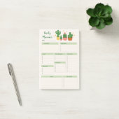 Post-it® Planificateur quotidien Thème Cactus (Bureau)