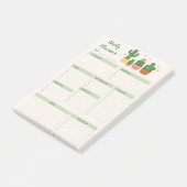 Post-it® Planificateur quotidien Thème Cactus (Incliné)