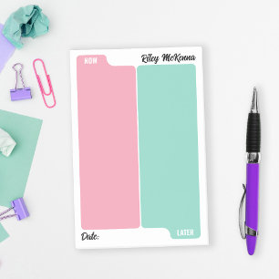 Post-it® Planification quotidienne Pink Mint Now & Later
