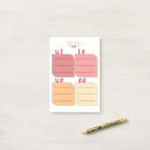 Post-it Planner:Master Your Day with the 4Quadrant (Sur un bureau)