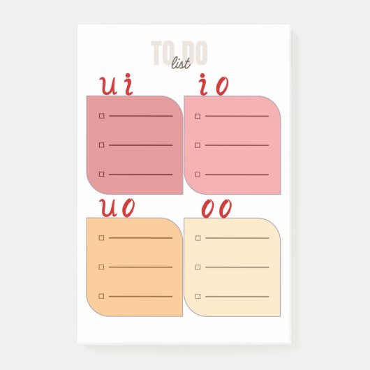 Post-it Planner:Master Your Day with the 4Quadrant (Devant)