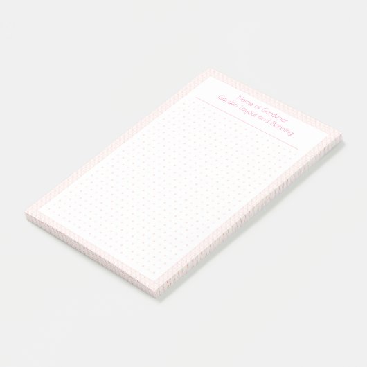 Post-it® Planneur de disposition du jardin Pastel Pink pers (Incliné)