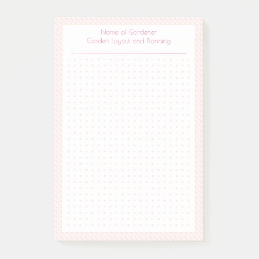 Post-it® Planneur de disposition du jardin Pastel Pink pers (Devant)
