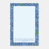 Post-it® Plans Bleus Floraux Que J'ai Pour Vous Écriture (Devant)