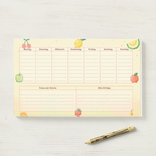 Post-it® Plans de fruits à ciels (Sur un bureau)