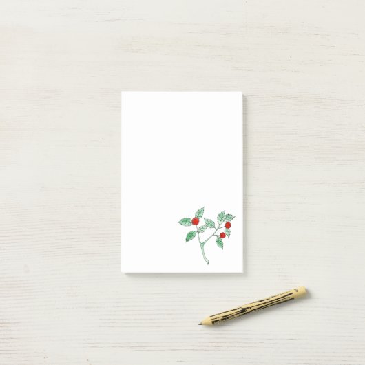 Post-it® plante de baies rouges (Sur un bureau)