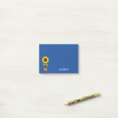 Post-it® Plante de tournesol dans un pot Personnaliser (Sur un bureau)