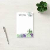 Post-it® Plante Succulent de l'aquarelle personnalisée (Bureau)