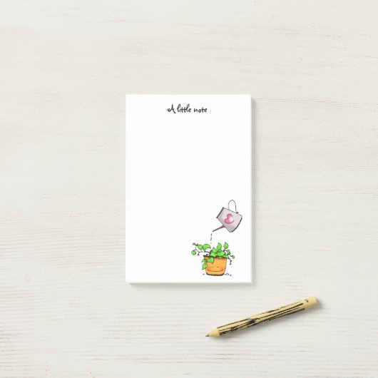 Post-it® plante vert et arrosage (Sur un bureau)