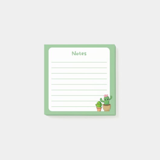 Post-it® Plantes de cactus mignons pointillés (Devant)