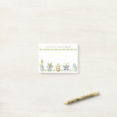 Post-it® Plantes de pot d'animaux mignons Note personnalisé (Sur un bureau)