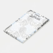 Post-it® Plaque de gravure personnalisée (bleu/charbon) (Incliné)