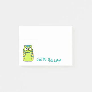 Post-it® Plaque de mémo de la Chouette verte