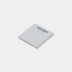 Post-it® Plaque de nom de bureau en sérif gras rétro argent