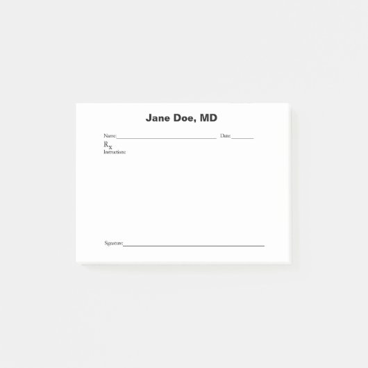 Post-it® Plaque de prescription de plaisanterie (Devant)