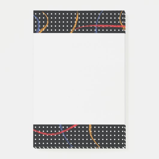 Post-it® Plaque et points de peinture rétro (Devant)