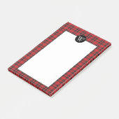 Post-it® Plaqué rouge classique avec Monogram Post-It Notes (Incliné)