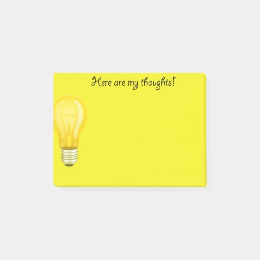 Post-it® Plaques de note d'ampoule jaune (Devant)