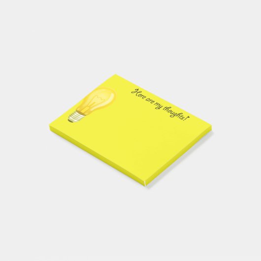 Post-it® Plaques de note d'ampoule jaune (Incliné)